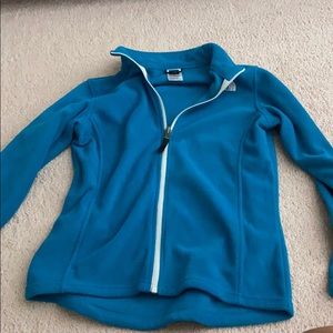 A blue zip up